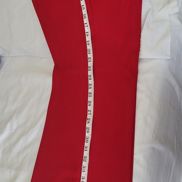 The Limited, red dress pants, size 14 bright red color, perfect for Christmas. - Picture 6 of 6